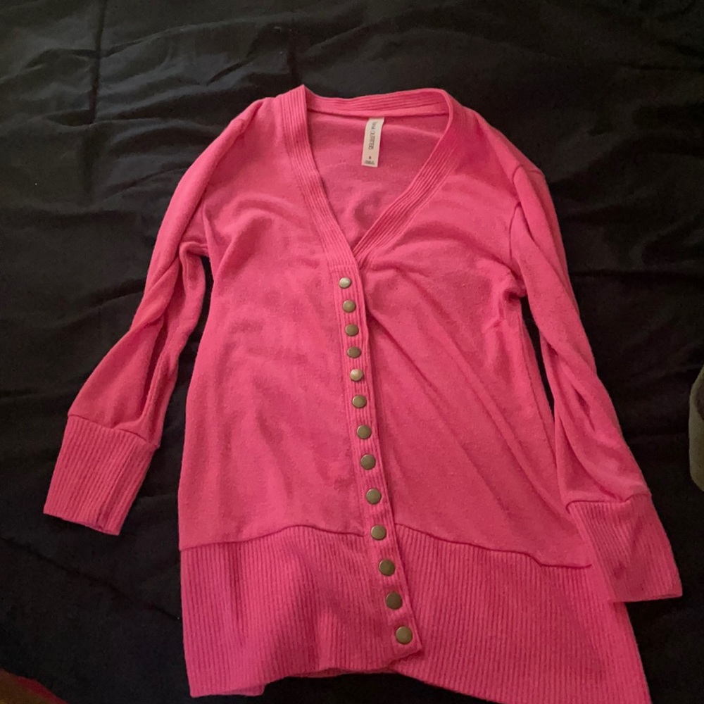 Hot pink 3/4 cardigan